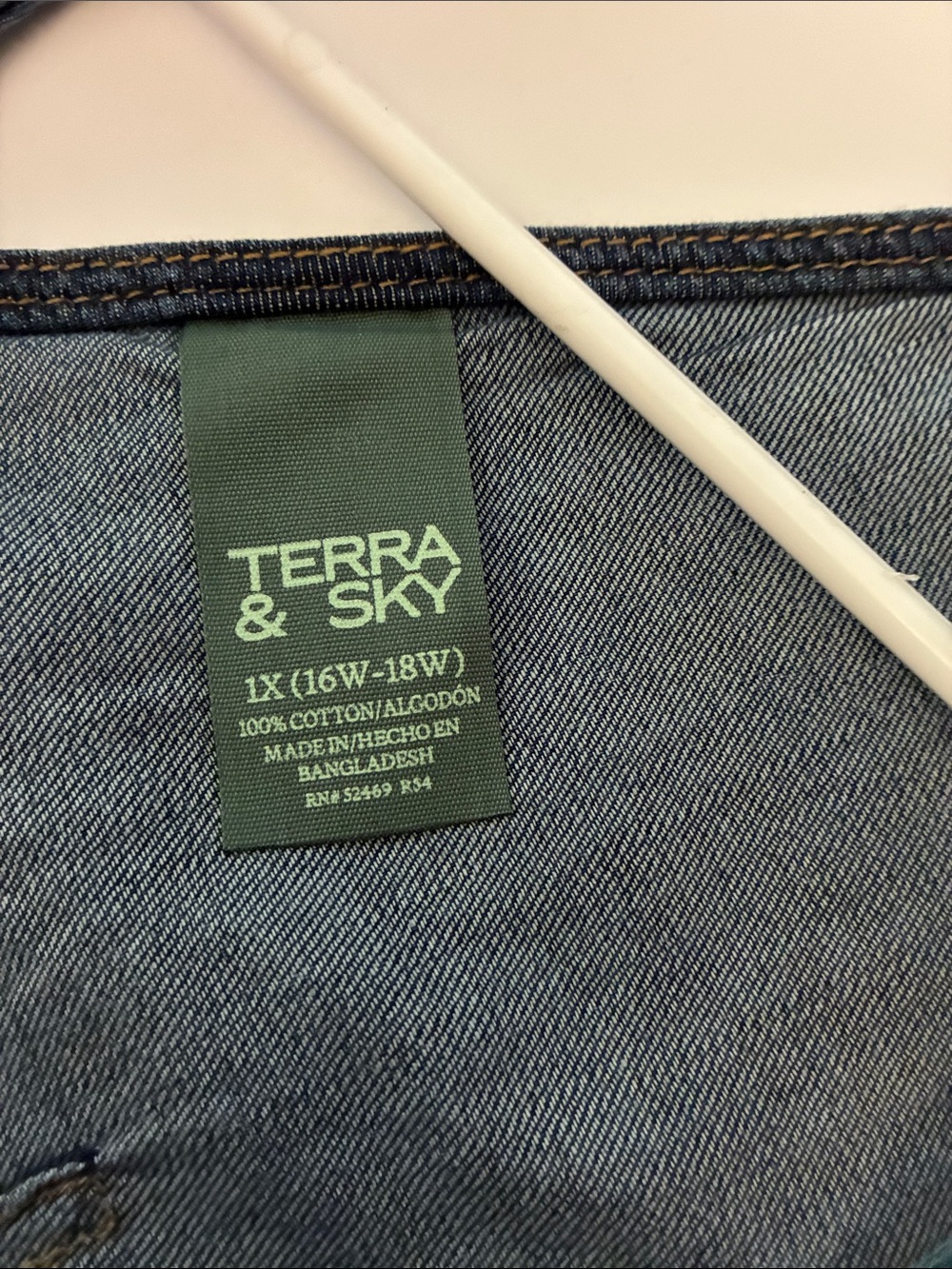 Terra & Sky Dark Blue Denim V-Neck Maxi Dress - Picture 5 of 6